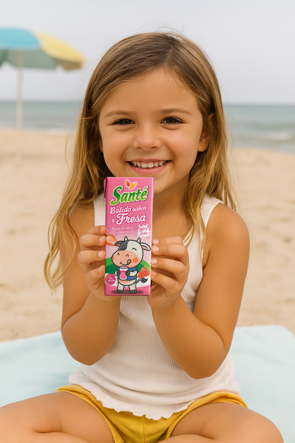 Diseño de packaging batidos infantiles Santé