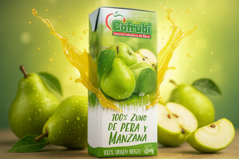 Diseño de packaging zumo de manzana y pera
