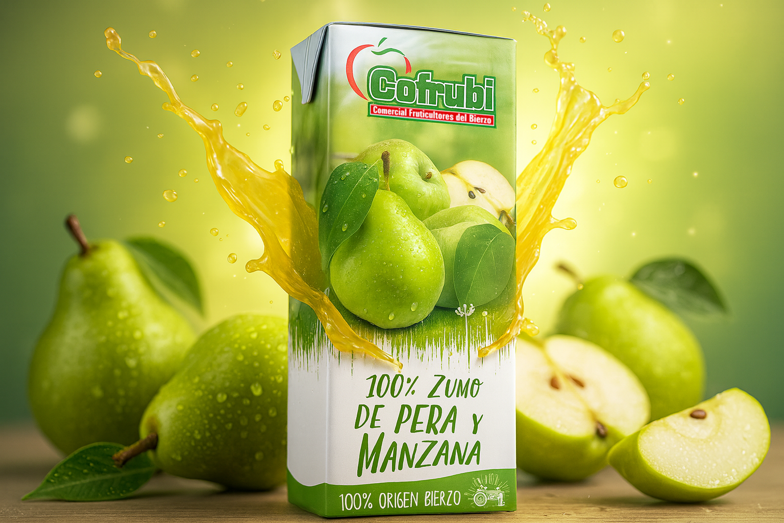 Diseño de packaging zumo de manzana y pera