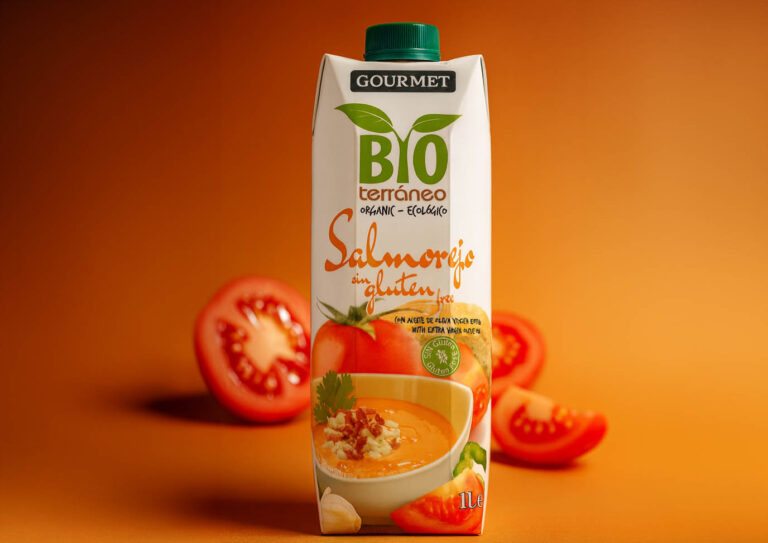 Diseño de packaging para gazpacho y tomate cherry Bio Terraneo