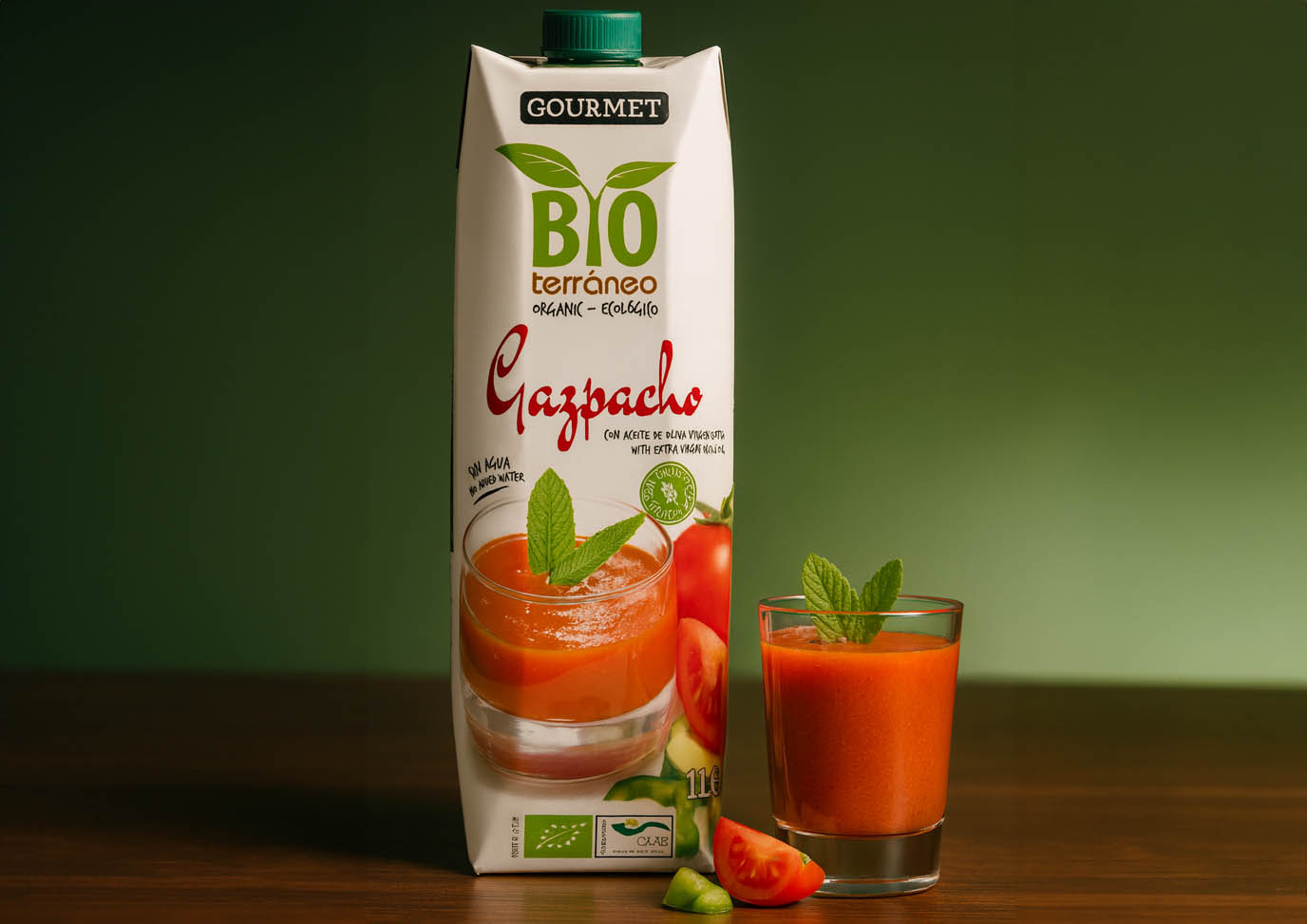 Diseño de packaging para gazpacho y tomate cherry Bio Terraneo