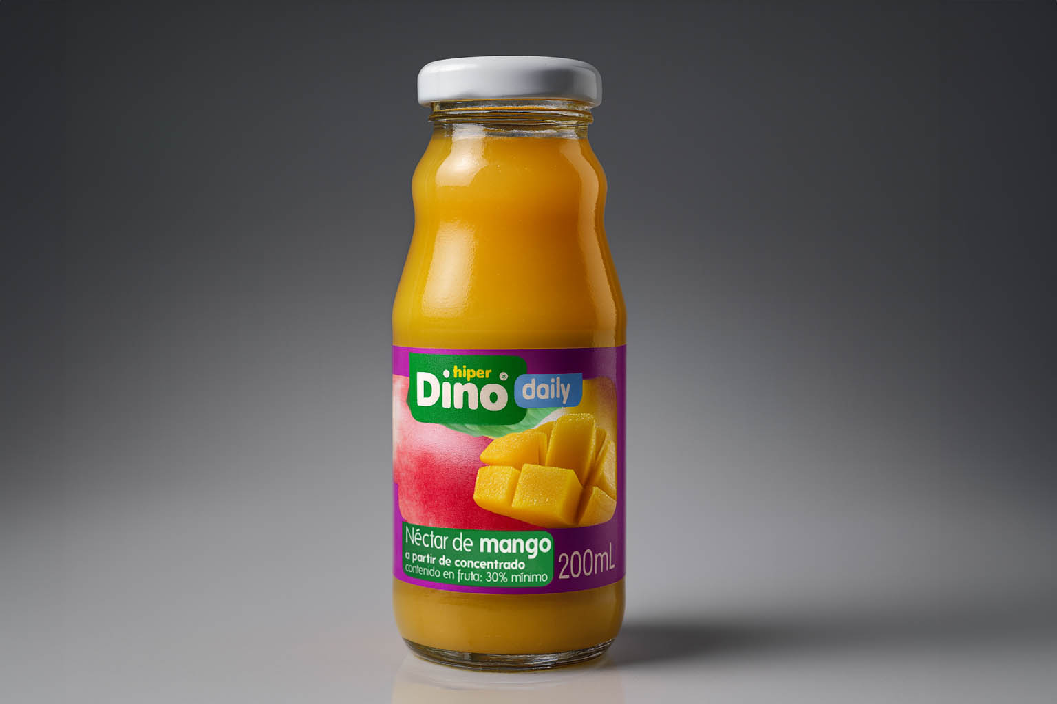 Diseño de etiqueta zumos HiperDino